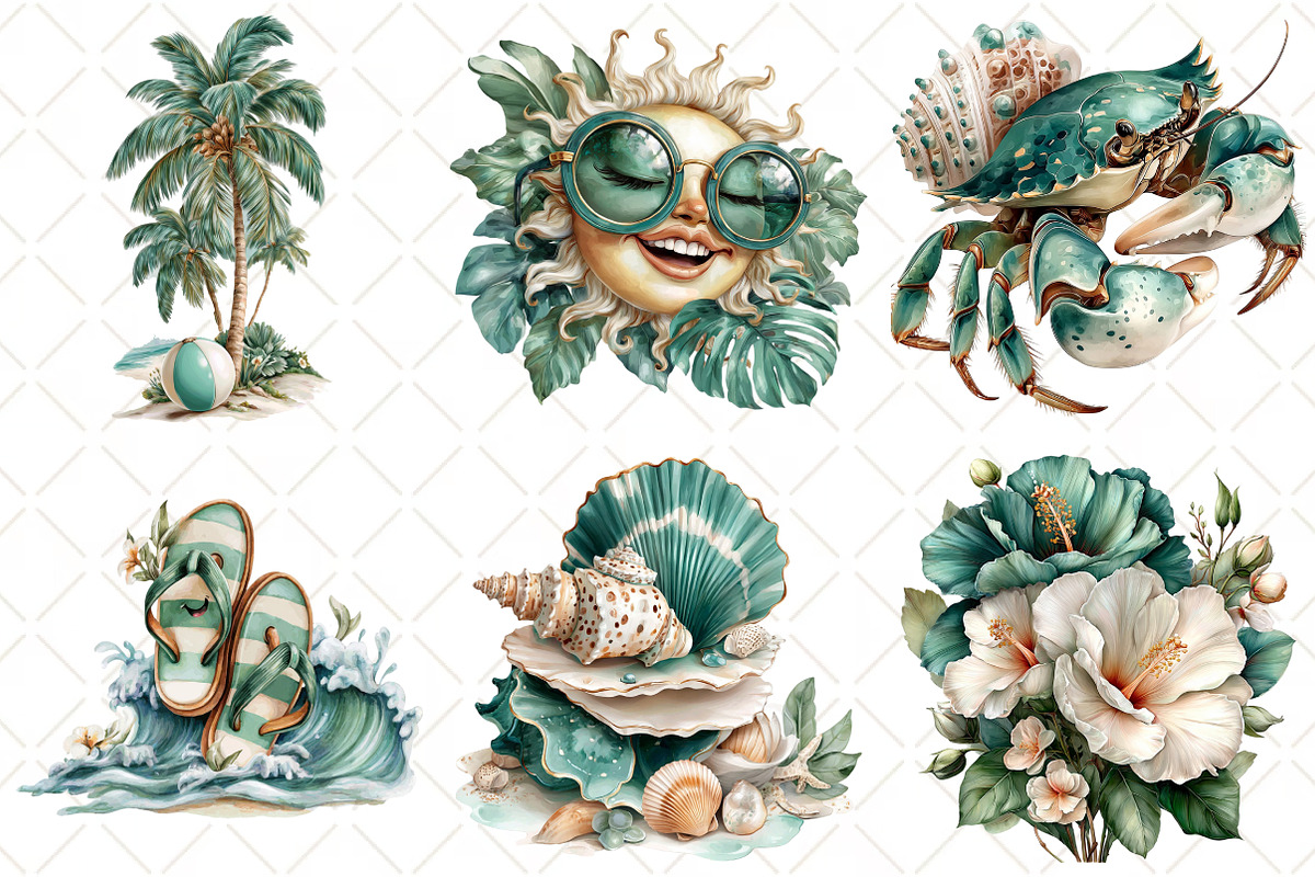 Whimsical Summer Clipart, an Illustration by Black Bird Studio (Photo 4 of 5)