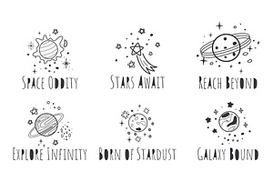 Set of simple illustrations with, an Illustration by Tati_Kli