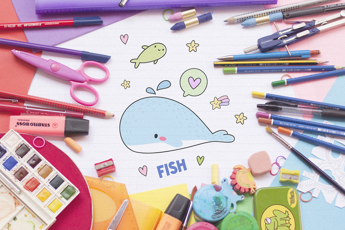 Cute Creatures Vector Set, an Animal Illustration by Nina's Illustration Shop (Photo 5 of 6)