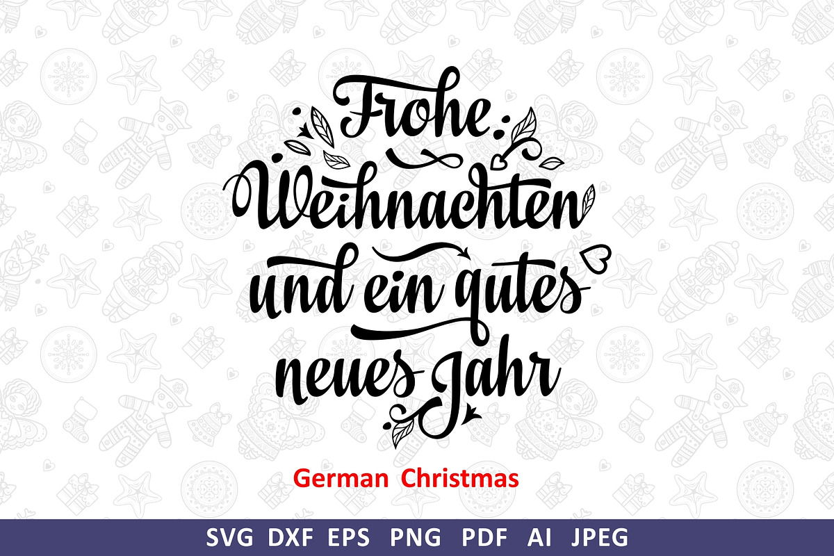 Frohe Weihnachten Christmas svg, an Object Graphic by Zoya Miller (Photo 3 of 9)