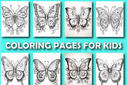 Butterfly Zentangle Coloring Book-V1, an Animal Illustration by Design Zone (Thumbnail 3 of 7)