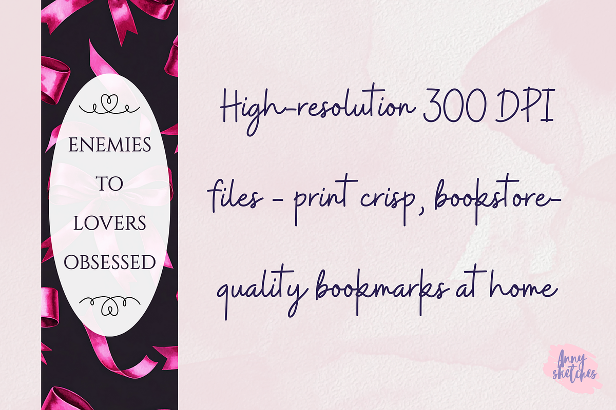 Cute Romantasy Printable Bookmarks, an Object Graphic by Anna Design Studio (Photo 6 of 9)