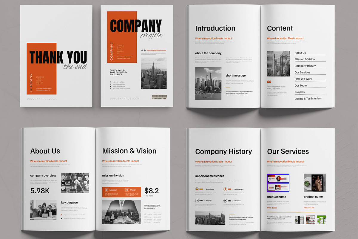 Clean Company Profile Brochure, a Brochure Template by MightyDesign (Photo 2 of 6)