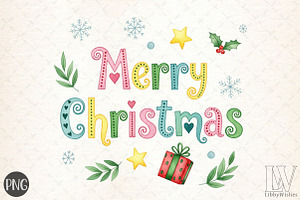 Merry Christmas Sublimation Design, an Illustration by Libby Wishes