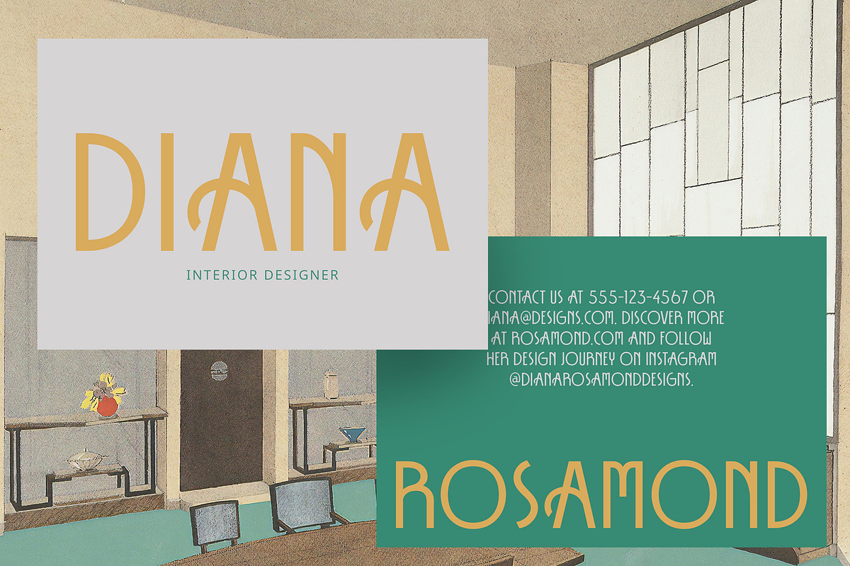 CS Amber – Art Deco Font, a Sans Serif Font by Craft Supply Co. (Photo 6 of 8)