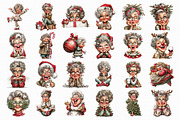Funny Old Lady Christmas Sublimation, an Illustration by Libby Wishes (Thumbnail 2 of 7)