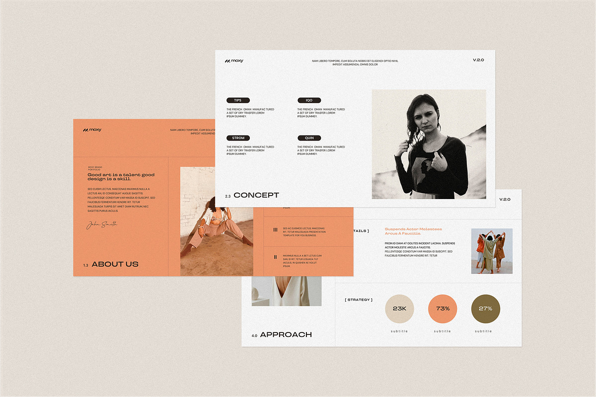 MOXY | Brand Portfolio Template, a Presentation Template by creathrivestudio (Photo 3 of 10)