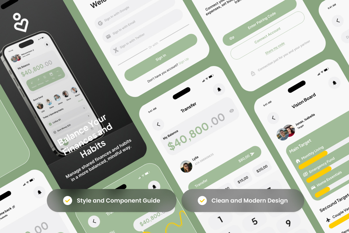 Evorra - Couple Finance App, an App Template by productype1 (Photo 3 of 5)