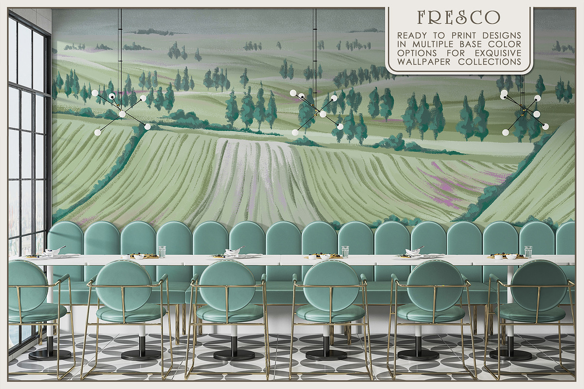 Fresco collectionDreamy Plains, a Wallpaper Graphic by Natalia0307 (Photo 6 of 12)