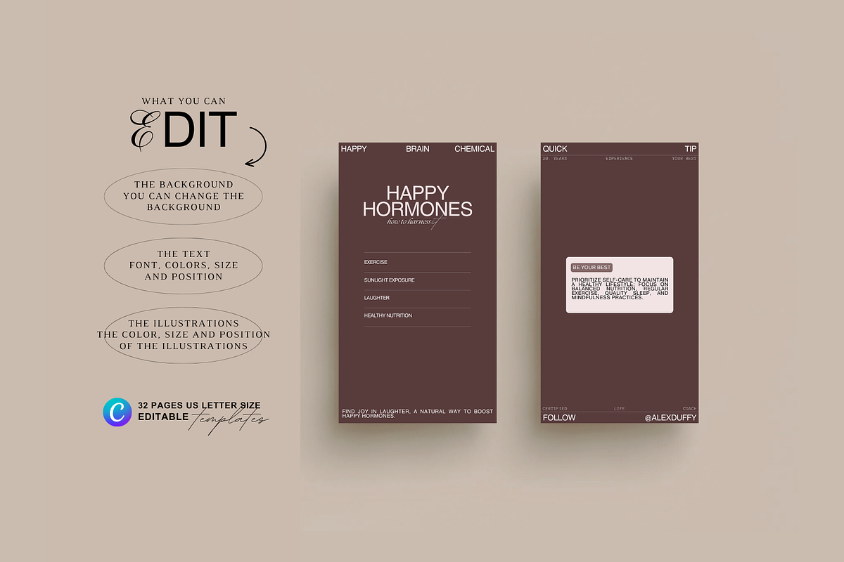 Minimal Instagram Templates CANVA, a Social Media Template by Prapti Design