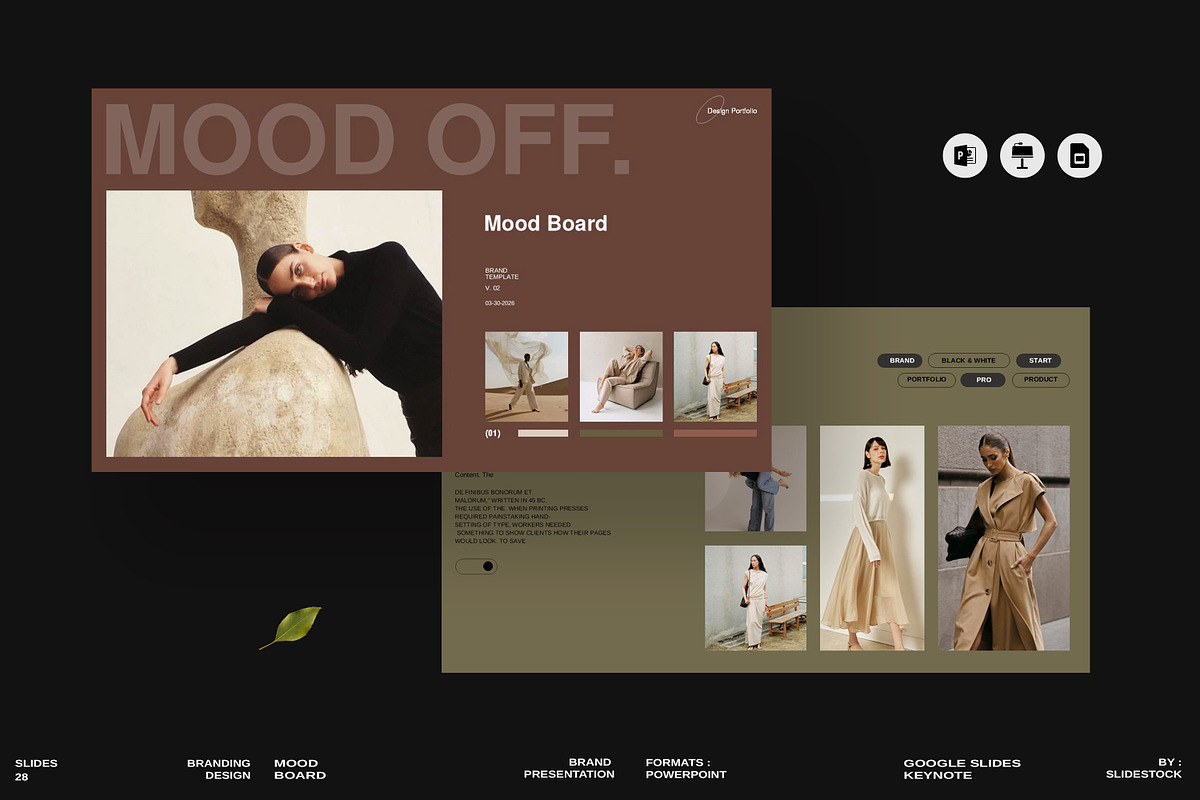 Mood Board Presentation Template, a Presentation Template by slidestock55 (Photo 1 of 9)