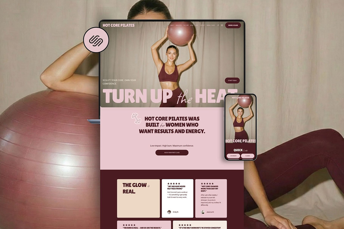 Pink Red Squarespace 7.1 Template, a Squarespace Template by Row Creative (Photo 1 of 10)