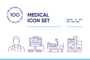 Medical Line Icon Set