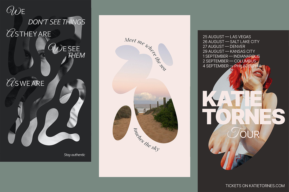 Organic masks templates, a Social Media Template by Walrus Darya (Photo 4 of 7)