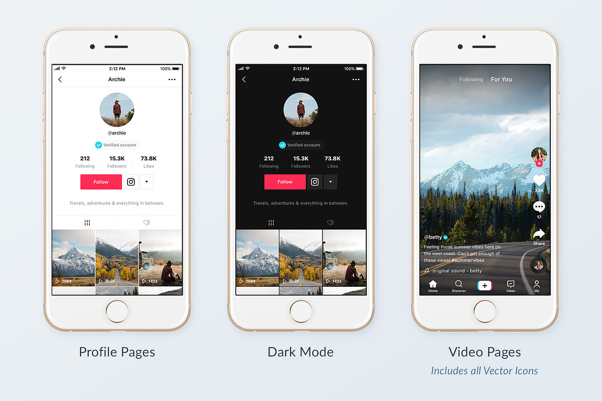 TikTok Mobile Mockups Pack, a Social Media Template by Poego Social (Photo 3 of 6)