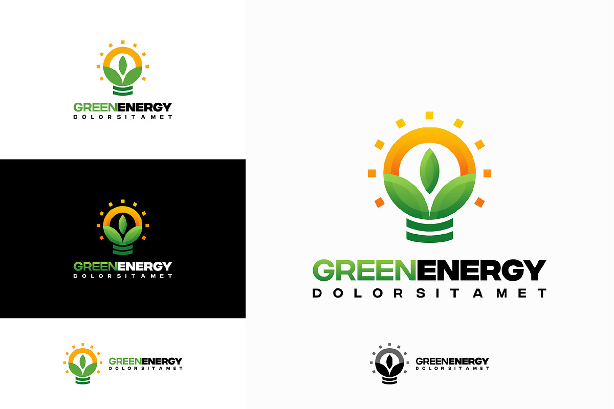 Set of Circle Green Energy Logo, a Branding & Logo Template by Lucky Creative (Photo 4 of 5)