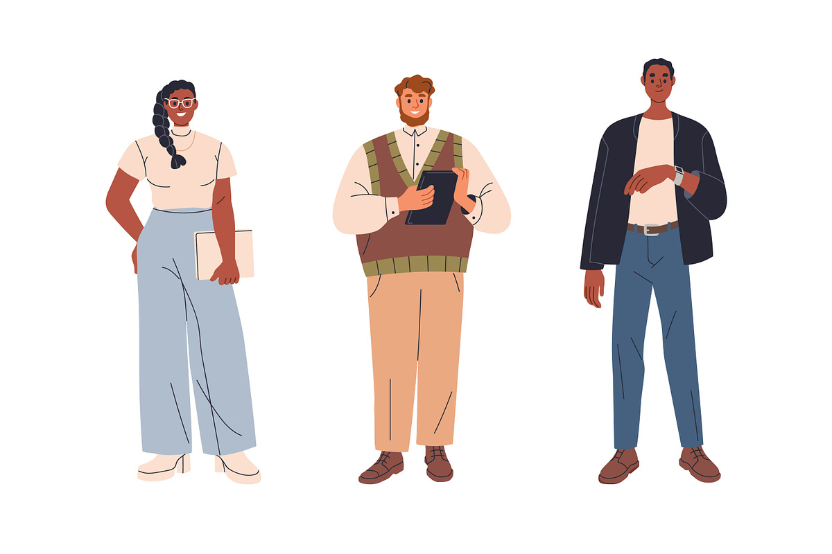 Diverse business people set, banner, a Person Illustration by Good Studio (Photo 15 of 17)