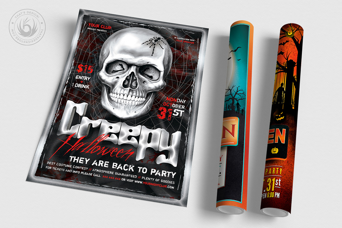 Halloween Flyer Bundle V7, a Flyer Template by ThatsDesignArt (Photo 5 of 7)