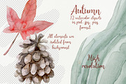 Autumn wibes watercolor set, an Illustration by My watercolor shop (Thumbnail 2 of 4)