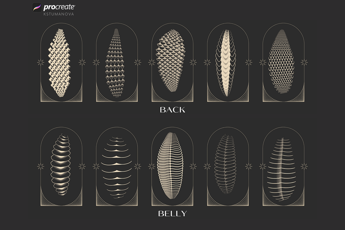 Procreate snake skin brushes, a Brush Add-On by KsTumanova (Photo 3 of 4)