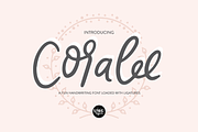 CORALEE a Bouncy Handwriting Script, a Script Font by Blush Font Co. (Thumbnail 1 of 9)