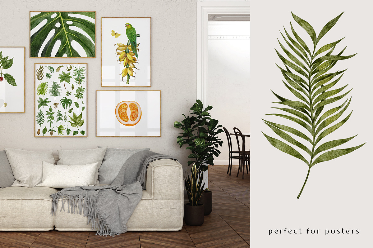 Botanical Watercolor Collection, a Pattern Graphic by mila_leev (Photo 9 of 13)