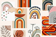 Rainbow Wall Art Print Set, a Wallpaper Graphic by Helospace (Thumbnail 8 of 10)