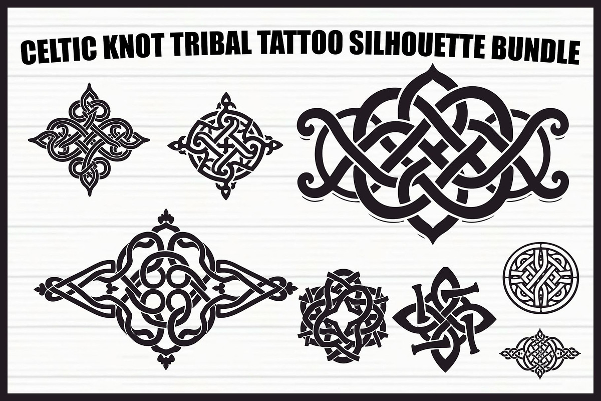 Celtic Tribal Tattoo Knot Bundle, an Illustration by hafijul (Photo 1 of 9)