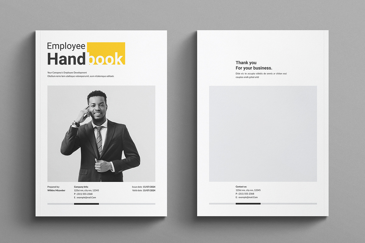 Employee Handbook Template, a Brochure Template by E-Type (Photo 9 of 9)