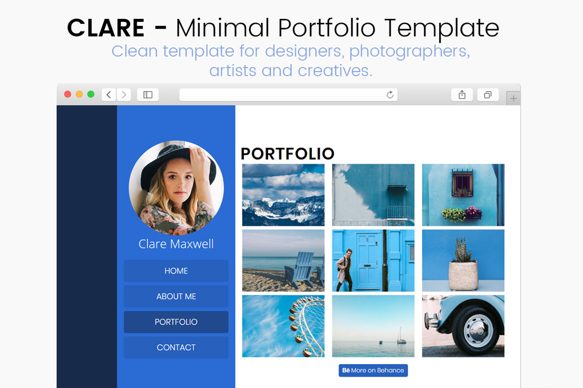 Clare - Minimal Portfolio Template, a HTML Template by AntonyChernianu (Photo 1 of 4)
