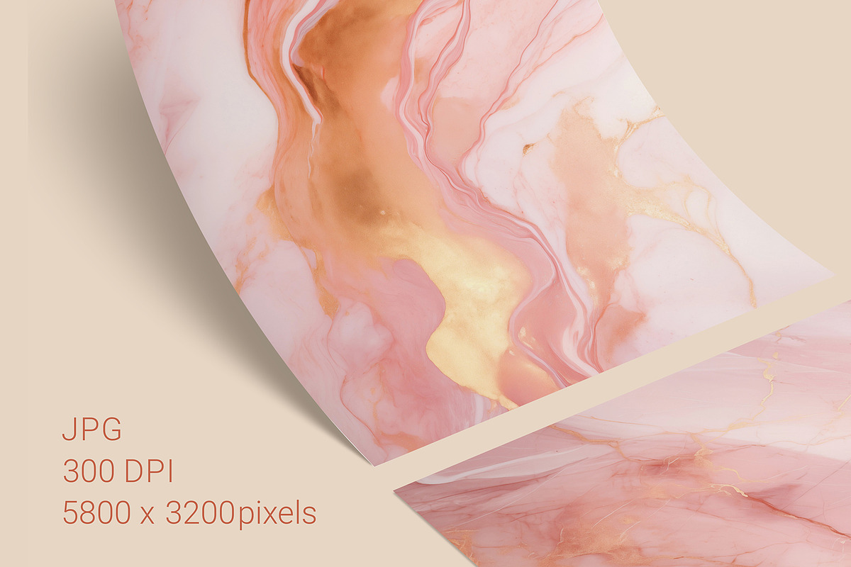 Rose Gold Marble Backgrounds, a Texture Graphic by Primrose Blume (Photo 2 of 4)
