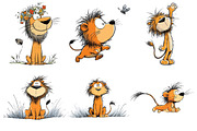 Cute Lion Clipart, an Illustration by Pixels.Craft (Thumbnail 6 of 6)
