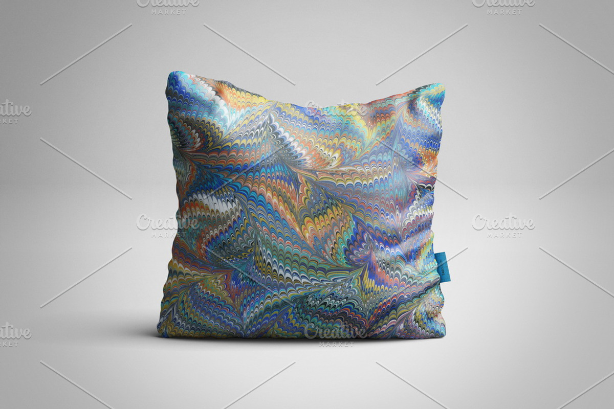 Hand Marbled Paper Jasper Feathers, a Texture Graphic by Marblingdom (Photo 3 of 3)