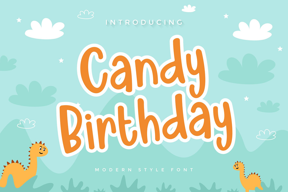 Candy Birthday Font, a Handwritten Font by alanwarstd (Photo 1 of 5)