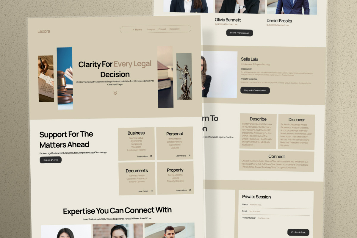 Lexora - Legal Consultation Landing, a Landing Page Template by productype1 (Photo 4 of 5)
