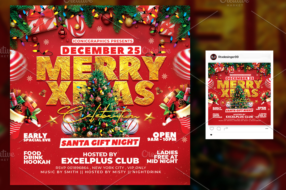 Christmas Party Flyer, a Flyer Template by RTXdesinger99 (Photo 3 of 3)