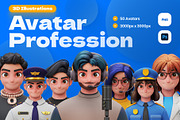 3D Avatar Profession Characters, an Object Graphic by Rakata Studio (Thumbnail 1 of 6)