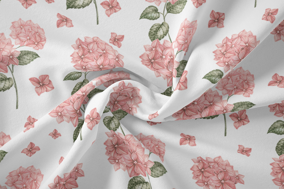 4 patterns roses and hydrangea, a Pattern Graphic by Kotkoa (Photo 6 of 7)
