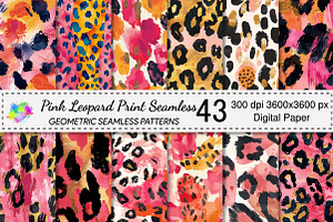 Pink Leopard Print Seamless Pattern, a Palette Add-On by Canvas Craft