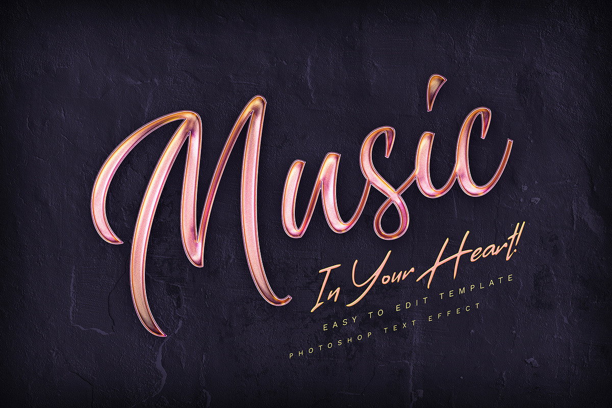 Rose Gold Text Effects, a Layer Style Add-On by Andrew Skoch Design (Photo 8 of 9)