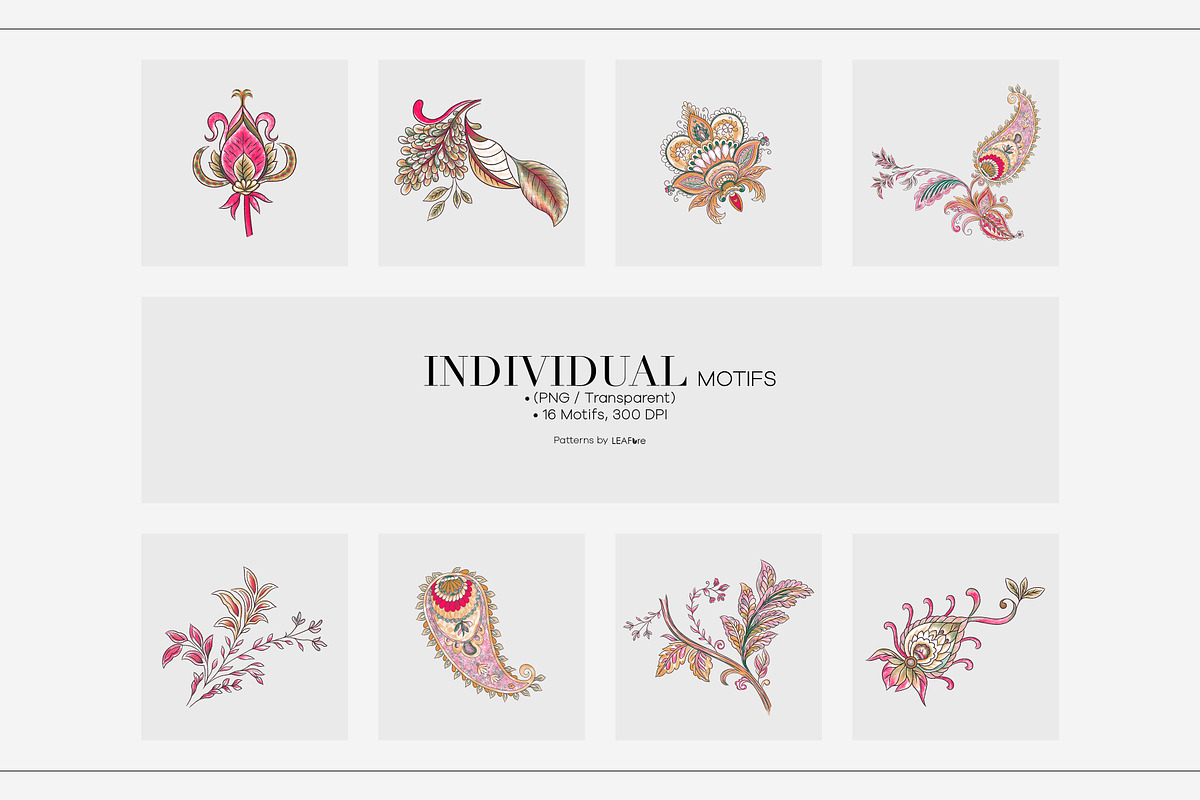 Chandira Paisley | Hand Drawn Prints, a Pattern Graphic by LEAFure (Photo 5 of 10)