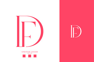 DF or FD logo template
