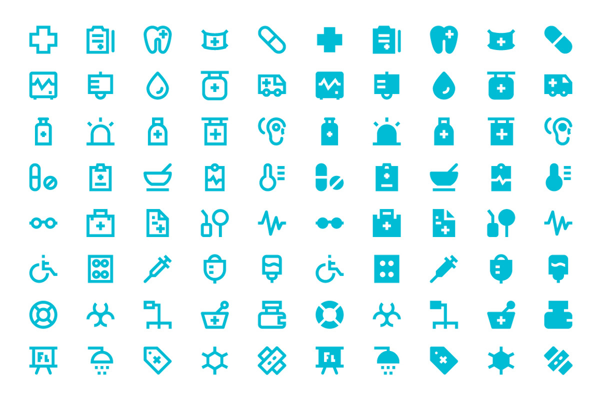 Medical and Health Material Icons, a Solid Icon by Creative Stall (Photo 3 of 5)