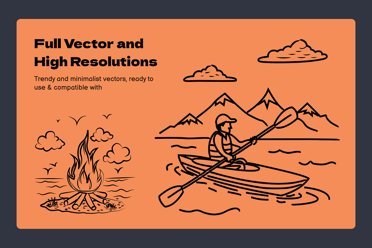 Tropical, Beach, and Ocean Doodles, an Outline Icon by Brickclay (Photo 4 of 9)