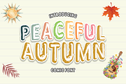 Peaceful Autumn - Display Comic Font, a Handwritten Font by KiddoGlyphs Studio (Thumbnail 1 of 5)