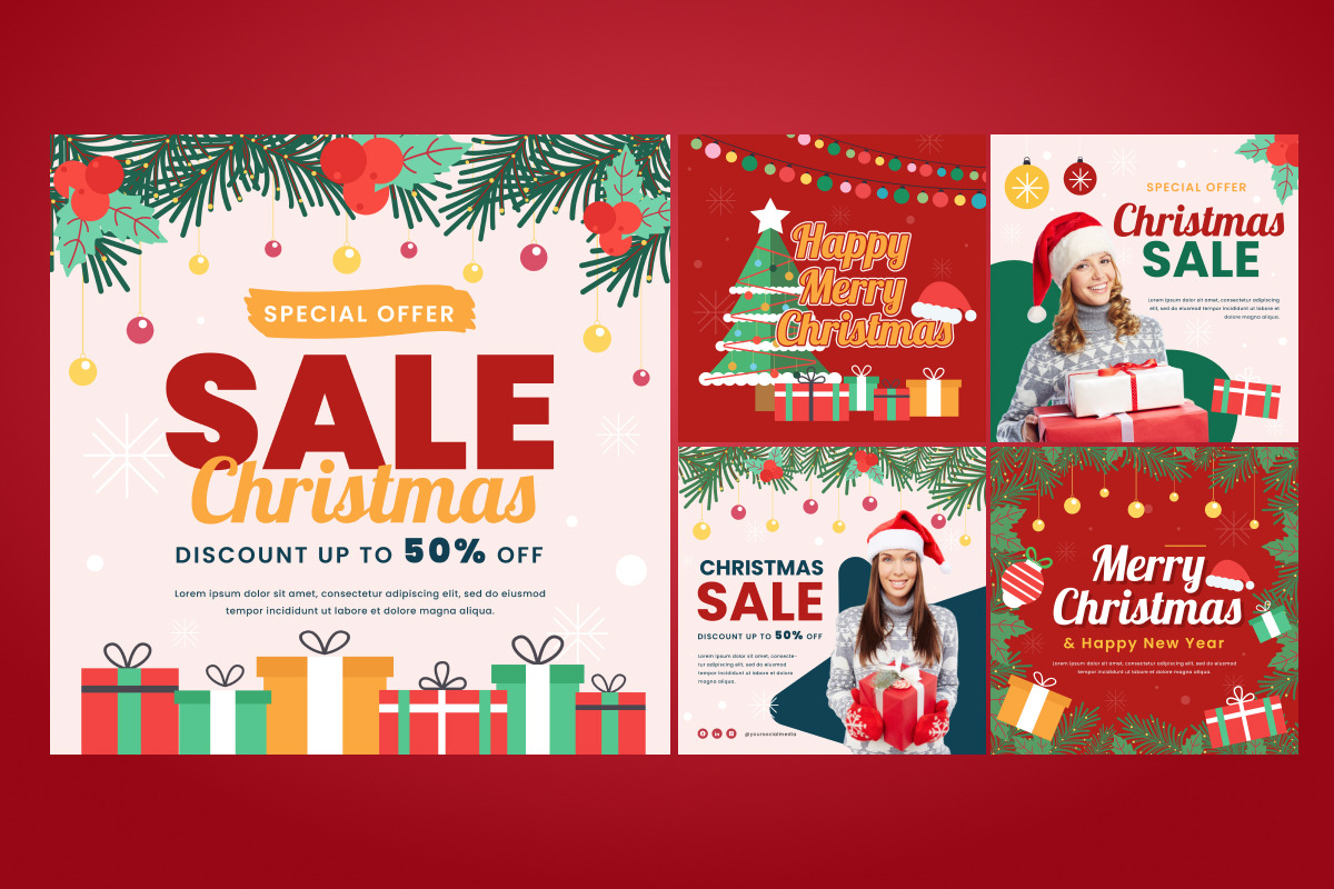 Social Media Merry Christmas V3, a Social Media Template by twinstd (Photo 2 of 2)