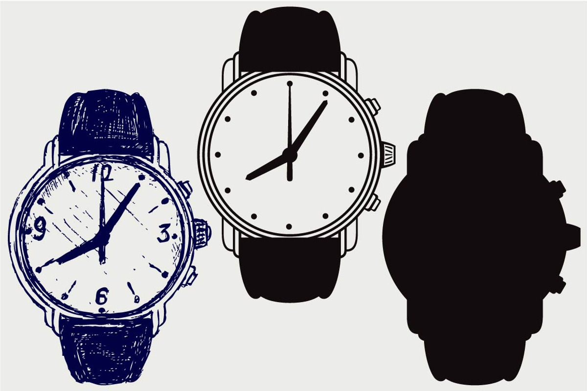 Wristwatch SVG, an Outline Icon by LineworkStock