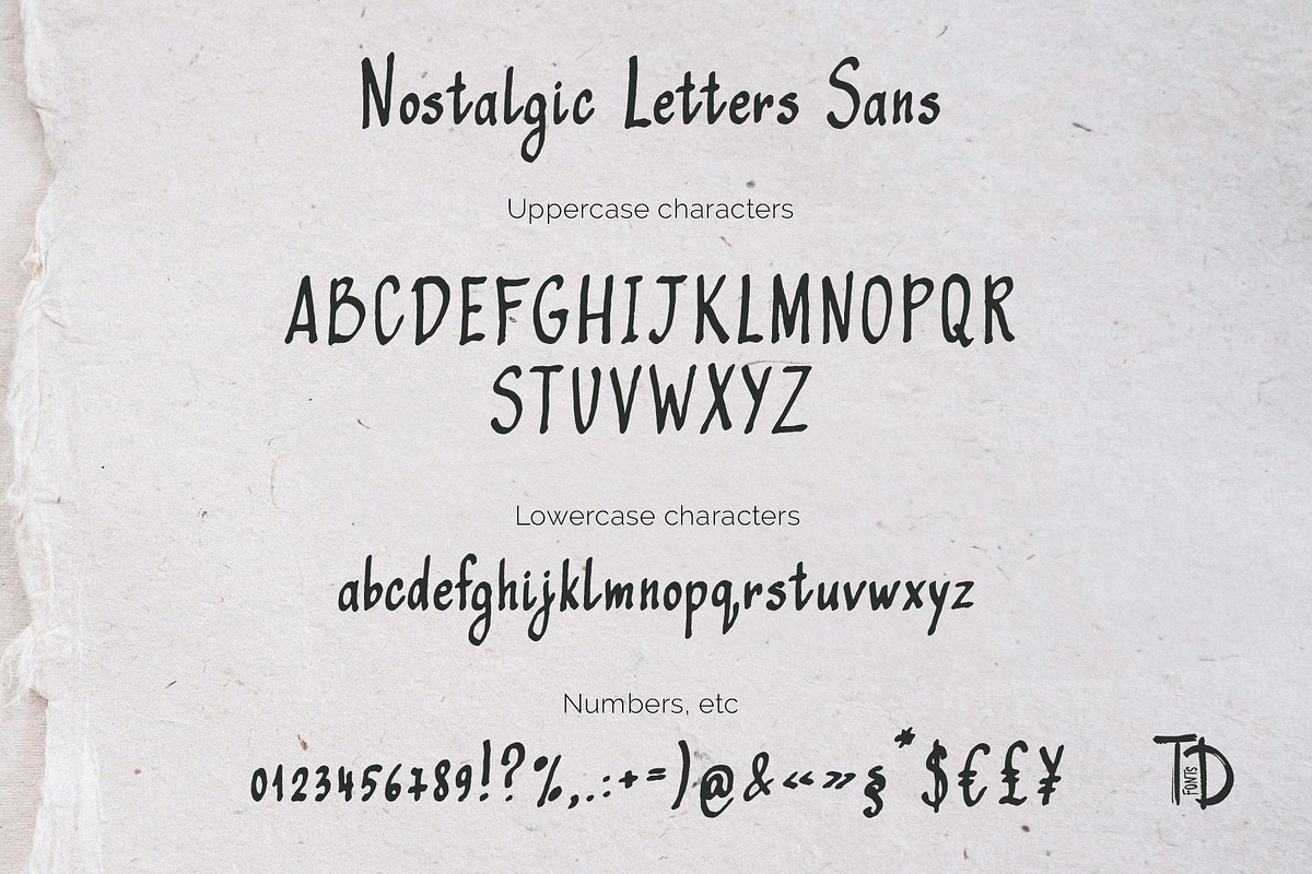 Nostalgic letters retro script font, a Script Font by TD fonts (Photo 12 of 12)