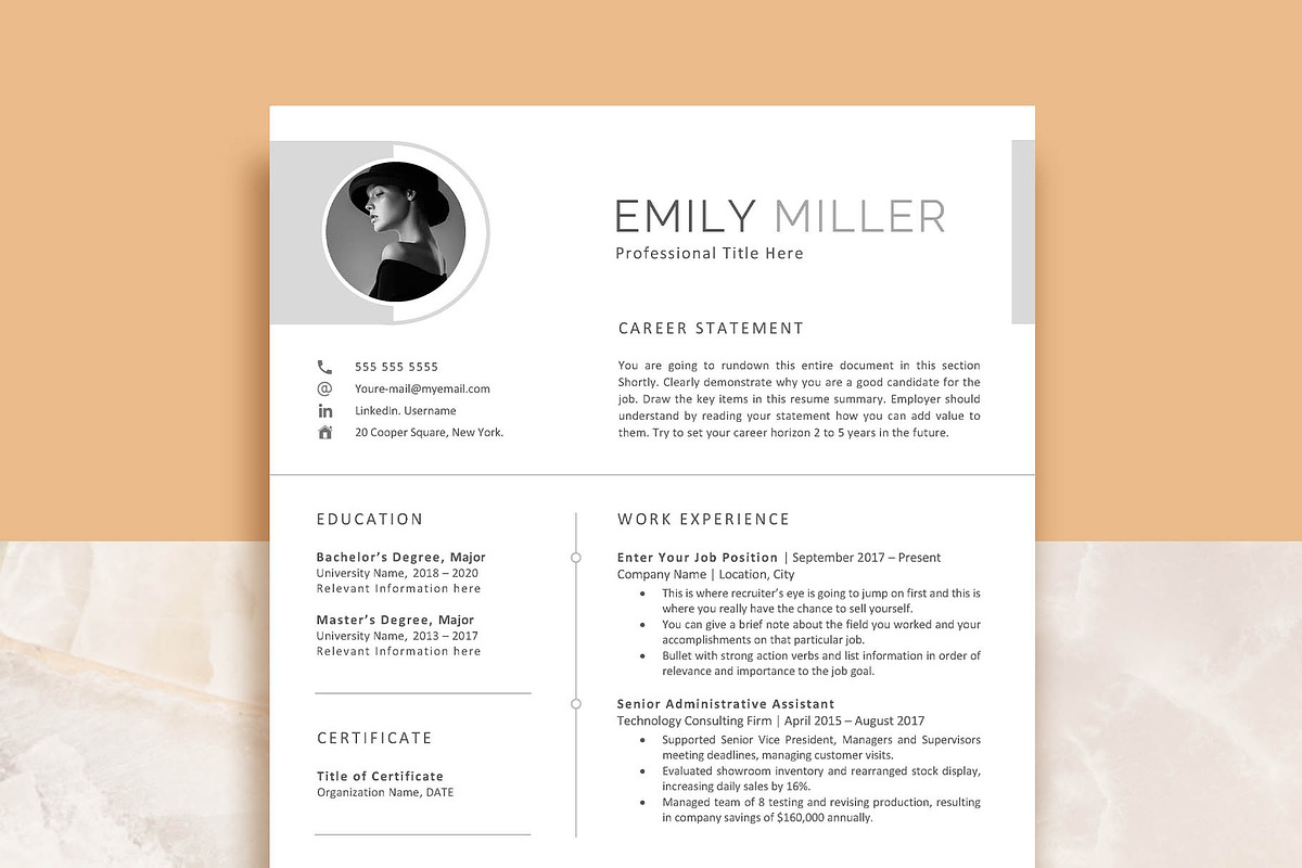 Modern, Creative Resume Template, a Resume Template by VictoriousVita (Photo 1 of 8)