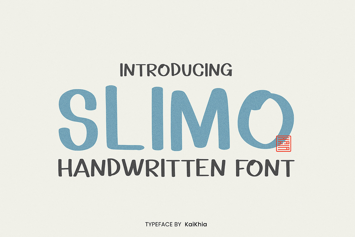Slimo, Handwritten Font., a Handwritten Font by Kaikhia (Photo 1 of 8)
